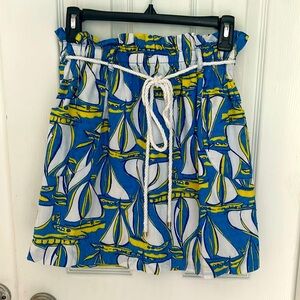 Lilly Pulitzer sail boat print skirt